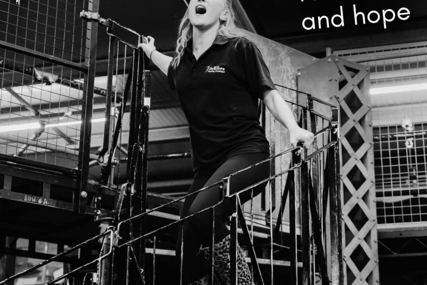 A rehearsal image from 'Rent - School Edition.'