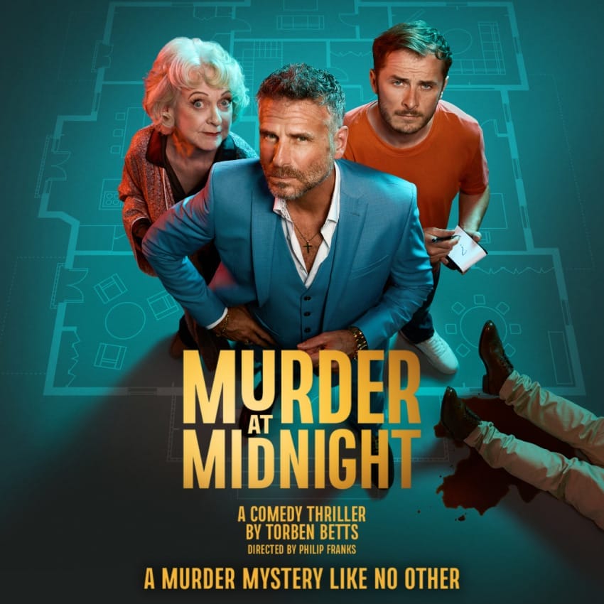 The artwork for 'Murder at Midnight.'
